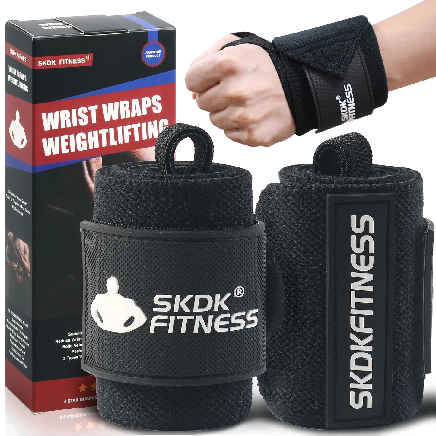 Weightlifting Hook Grip Support Wristbands