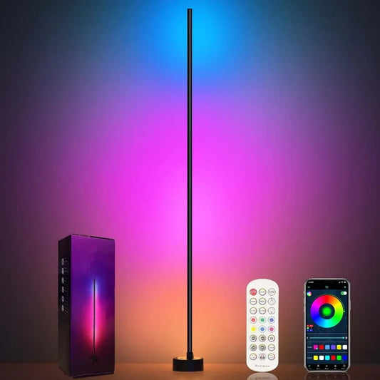 RGB LED Corner Floor Lamp with App and Remote Control