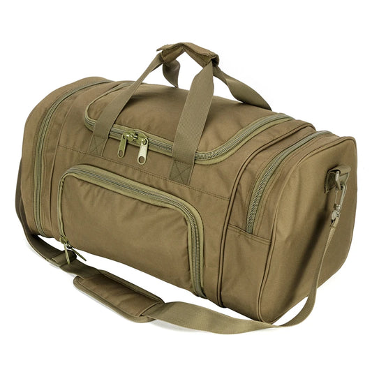 Military Travel Duffle Bag with Shoe Compartment