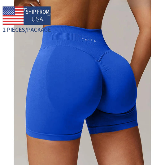 2 Piece Seamless Women’s Fitness Yoga and Running Shorts