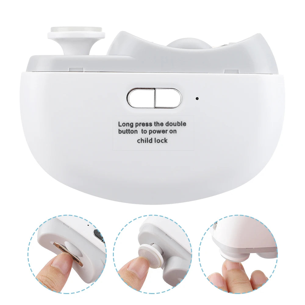 Electric Nail Clipper and Polisher with Anti Splash Design