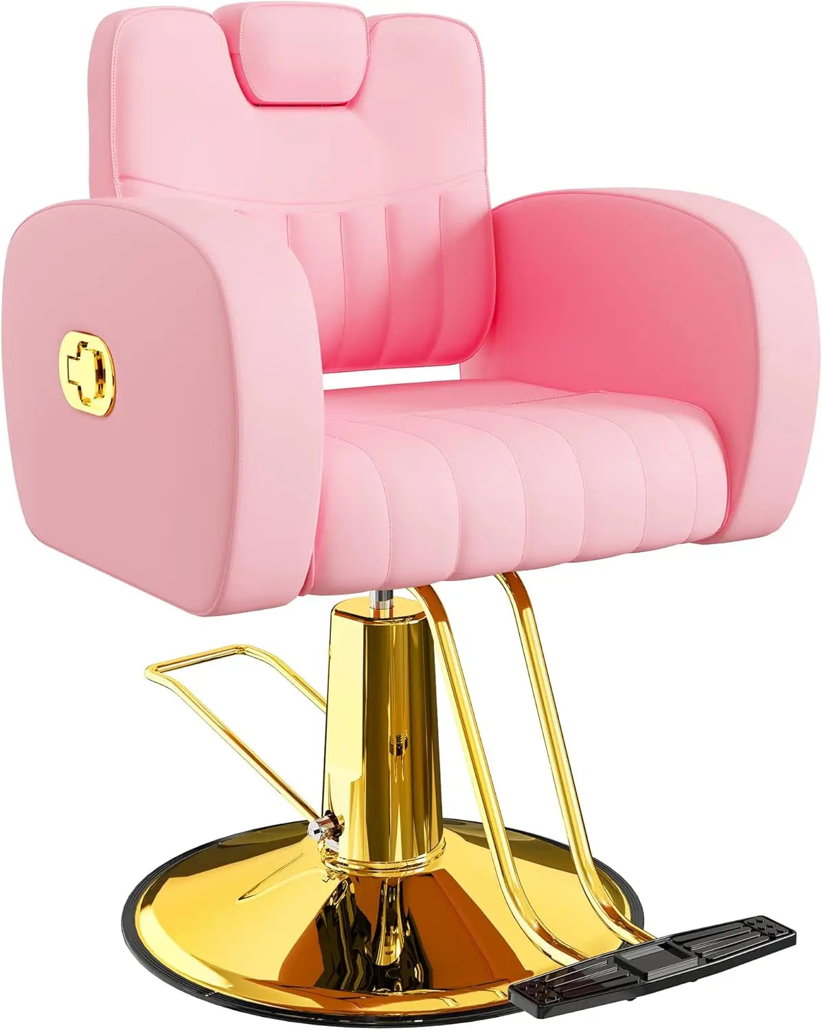 Heavy-Duty Reclining Barber Chair with Steel Frame