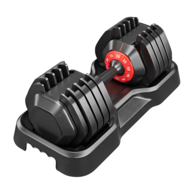 Black Adjustable Dumbbell Set for Home Gym Full Body Workout