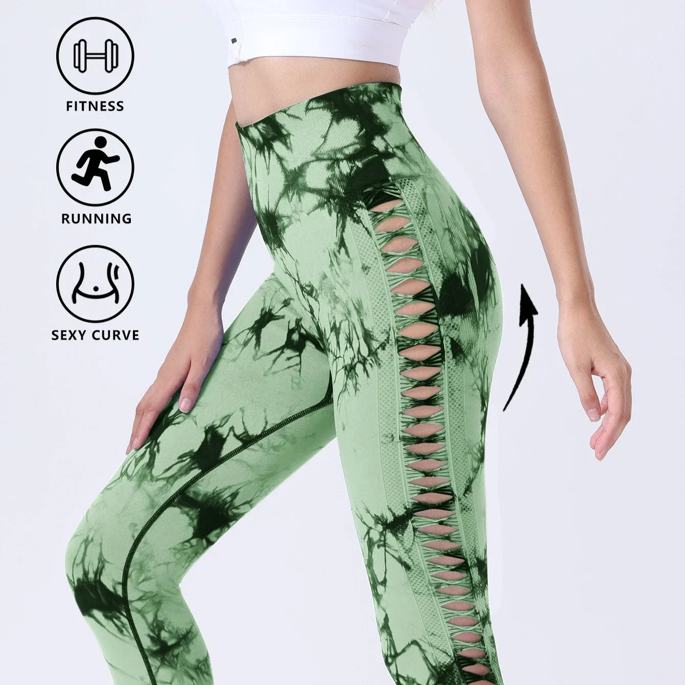 Seamless Yoga Leggings Tie Dye Push Up Design