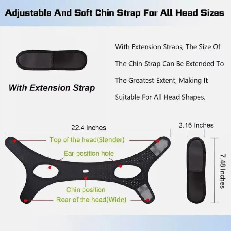 Face Slimming Chin Strap with Anti Snore Support