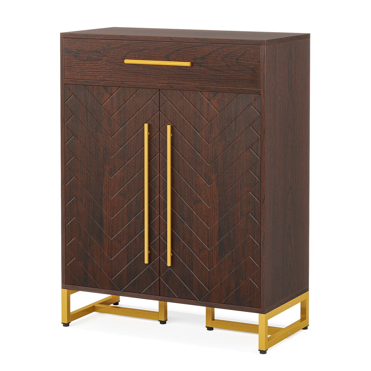 Tribesigns Shoe Storage Cabinet with Drawer and Doors Holds 20 Pairs Entryway Organizer with Adjustable Shelves