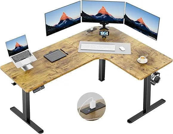 **Electric Adjustable L Shaped Computer Desk**