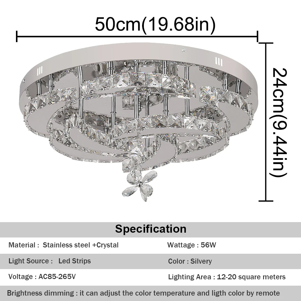 Modern K9 Crystal LED Chandelier Ceiling Light