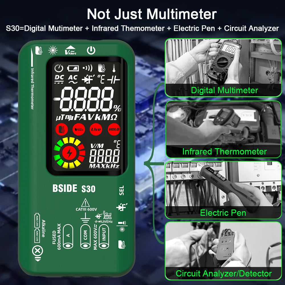 Smart Digital Multimeter Rechargeable Voltage Current Tester