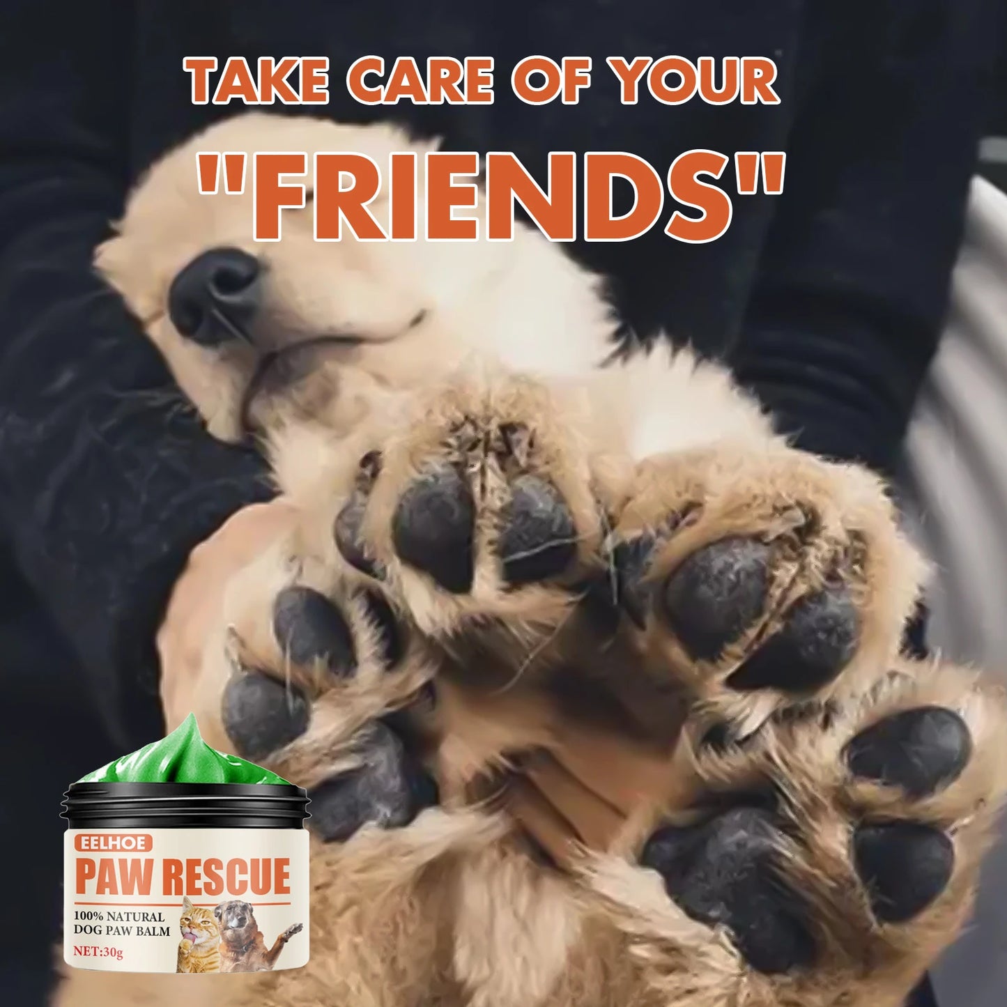**Pet Paw Balm 30g for Dogs and Cats Moisturizing and Protective Cream for Dry or Cracked Paws**