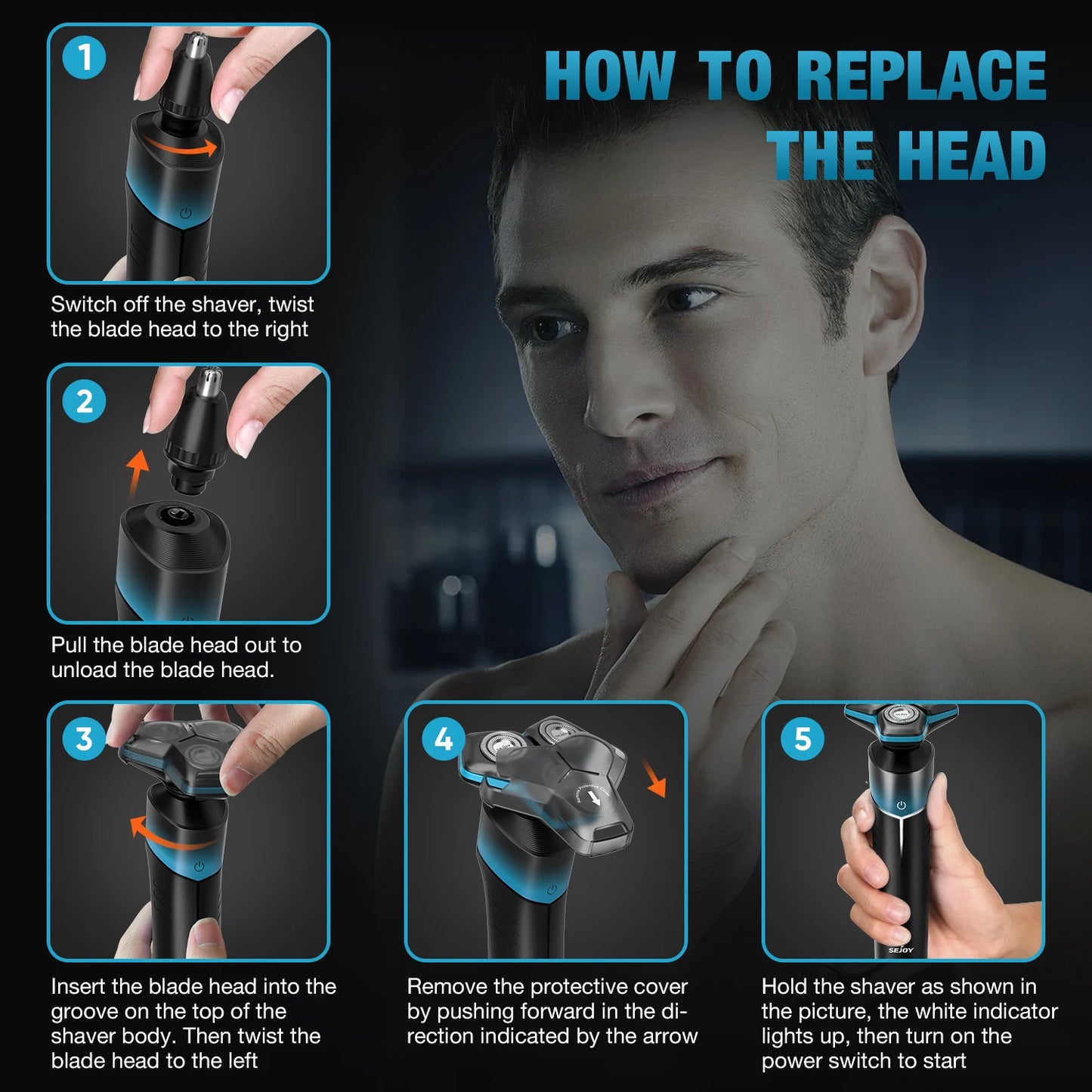 **Rechargeable Multifunction Electric Shaver and Grooming Kit**