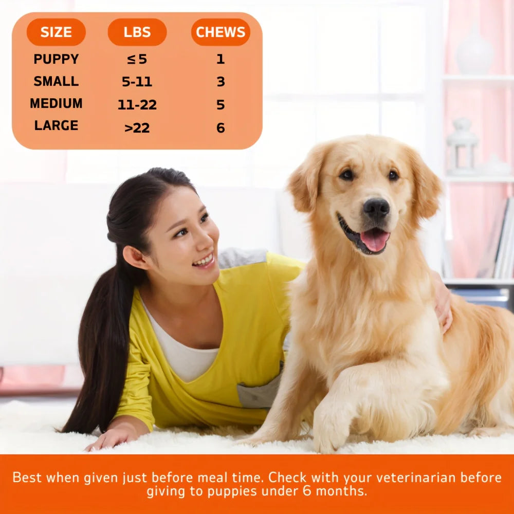 **TenderTouch Calming Chews for Dogs 120 Count Natural Anxiety Relief**