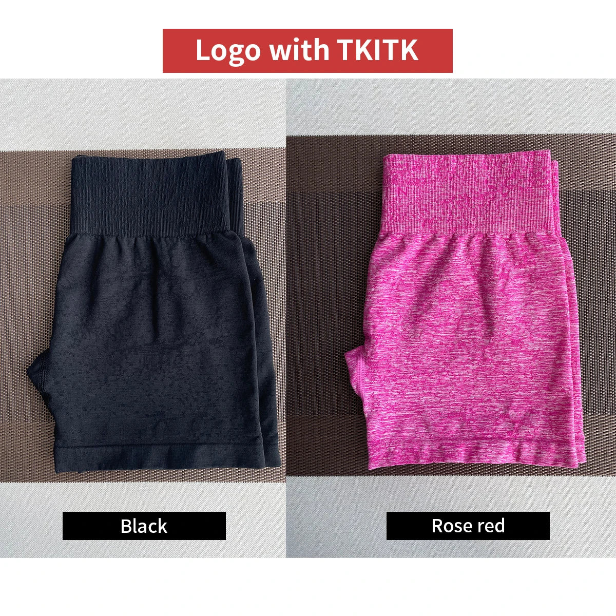2 Piece Seamless Spandex Workout Shorts for Women