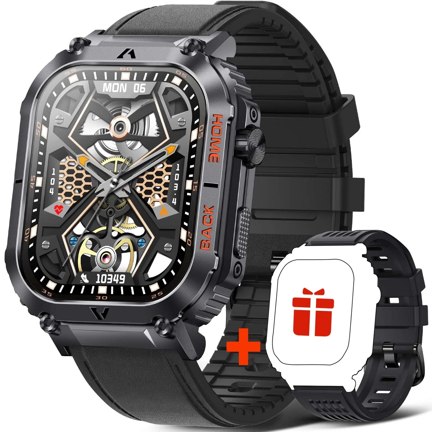 Military Smart Watch Waterproof Heart Rate Blood Pressure Tracker