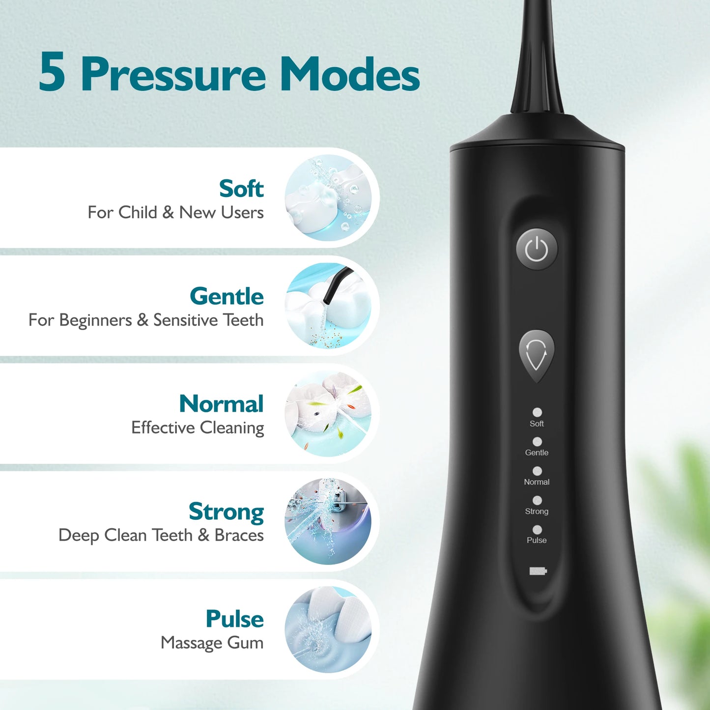 Rechargeable Cordless Water Flosser for Teeth Cleaning
