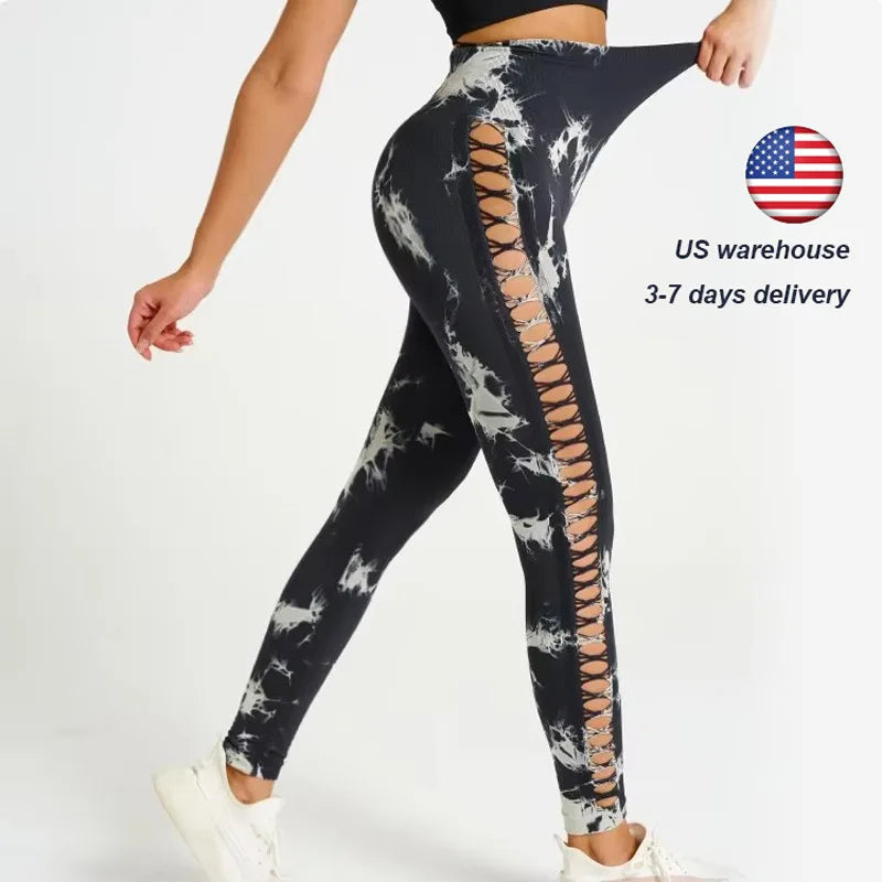 Seamless Yoga Leggings Tie Dye Push Up Design