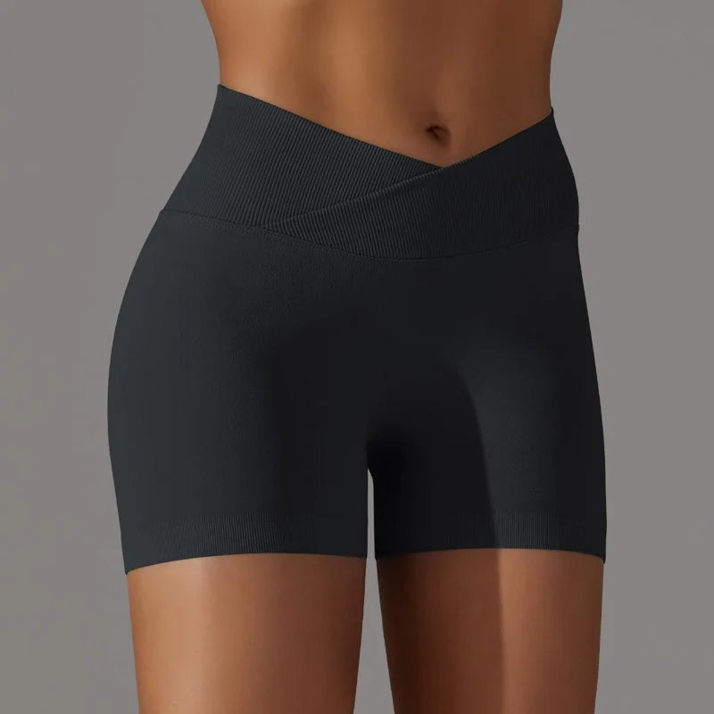 High Waist Scrunch Butt Yoga Shorts Set