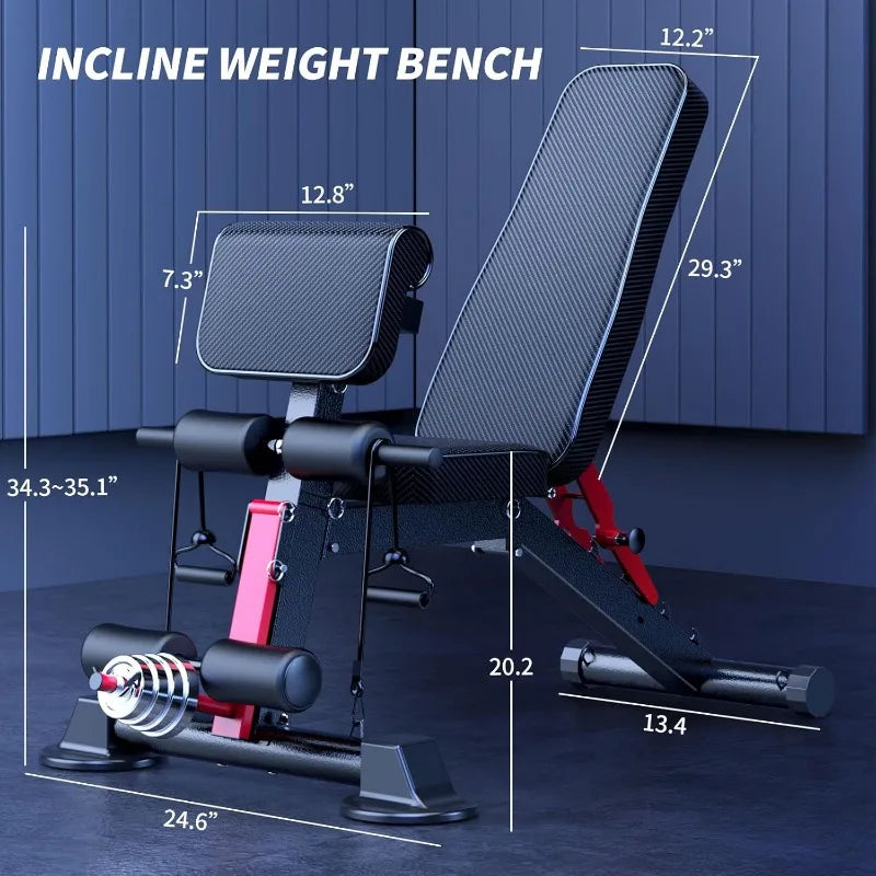 Adjustable Weight Bench for Home Strength Training