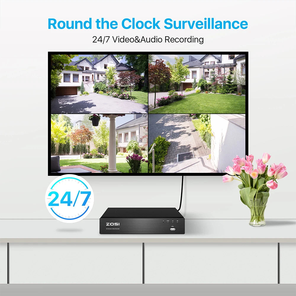 8MP 4K PoE Security Camera System with NVR Kit