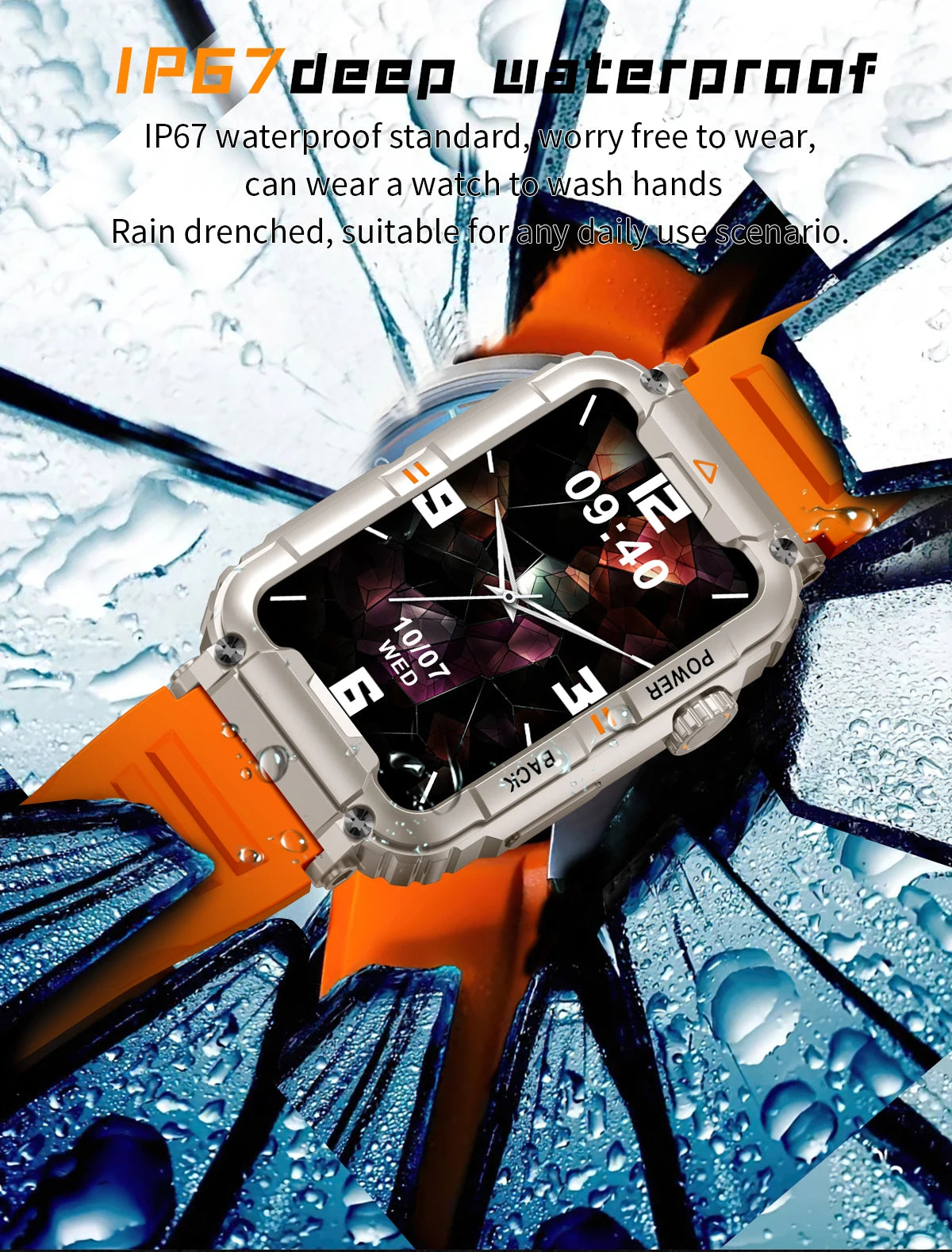 Military Smart Watch Bluetooth Call Health Fitness Tracker