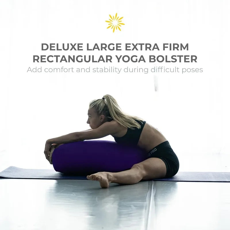 Restorative Yoga Kit with Bolster Blocks Strap and Blanket