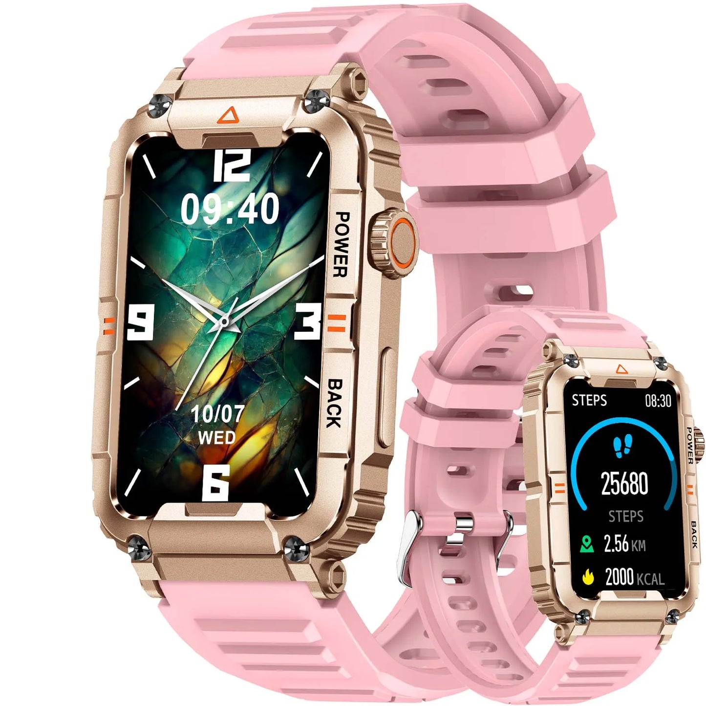 Military Smart Watch Bluetooth Call Health Fitness Tracker