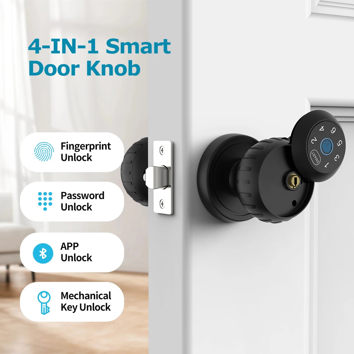Smart Fingerprint Door Lock with App and Keypad Access