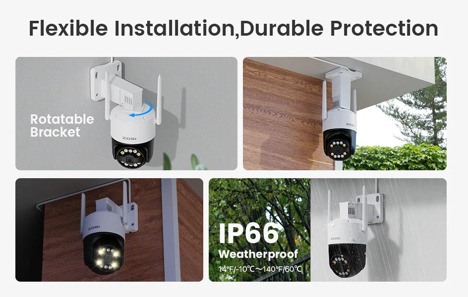4K WiFi 6 Security Camera System with 8CH NVR and Pan Tilt Cameras