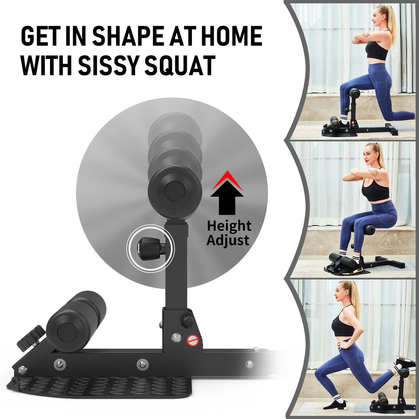 Multifunctional Sissy Squat Machine for Core and Leg Workouts