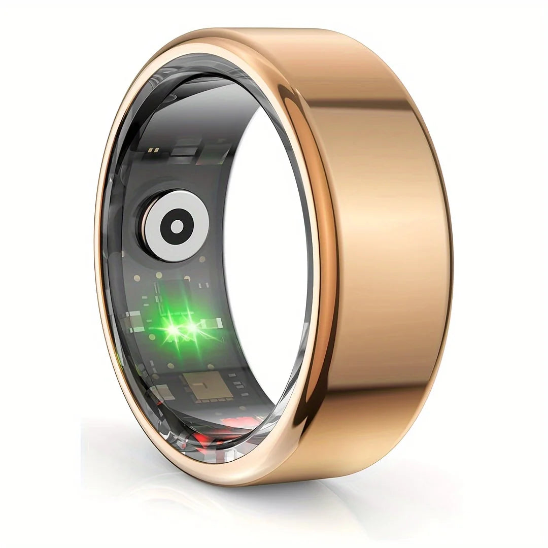 Smart Fitness Ring Step Tracker Sports Mode Stainless Steel Design