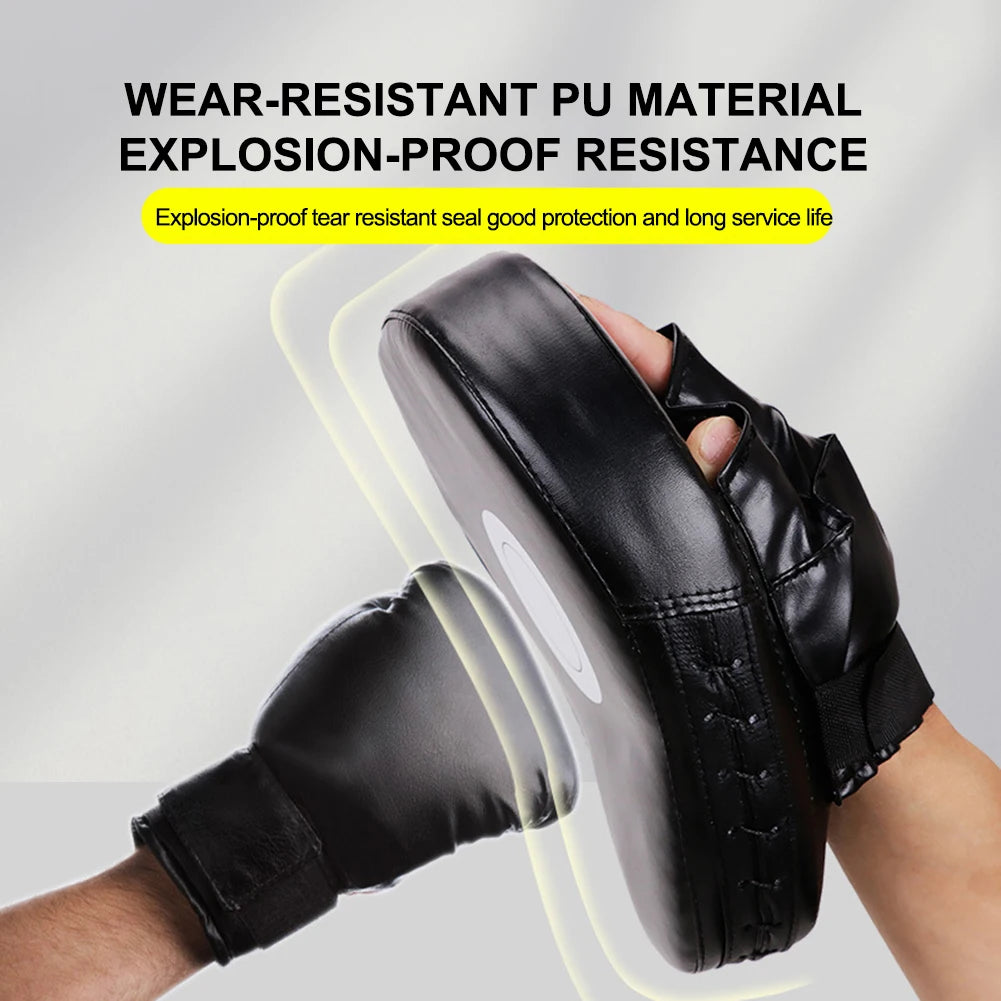 Curved PU Leather Boxing Mitts for Martial Arts Training
