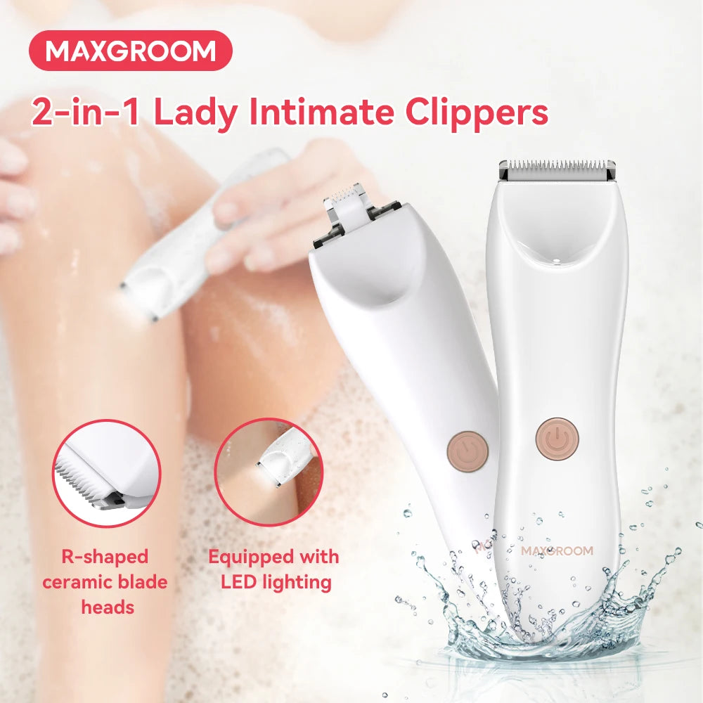 **2 in 1 Waterproof Electric Trimmer for Women**