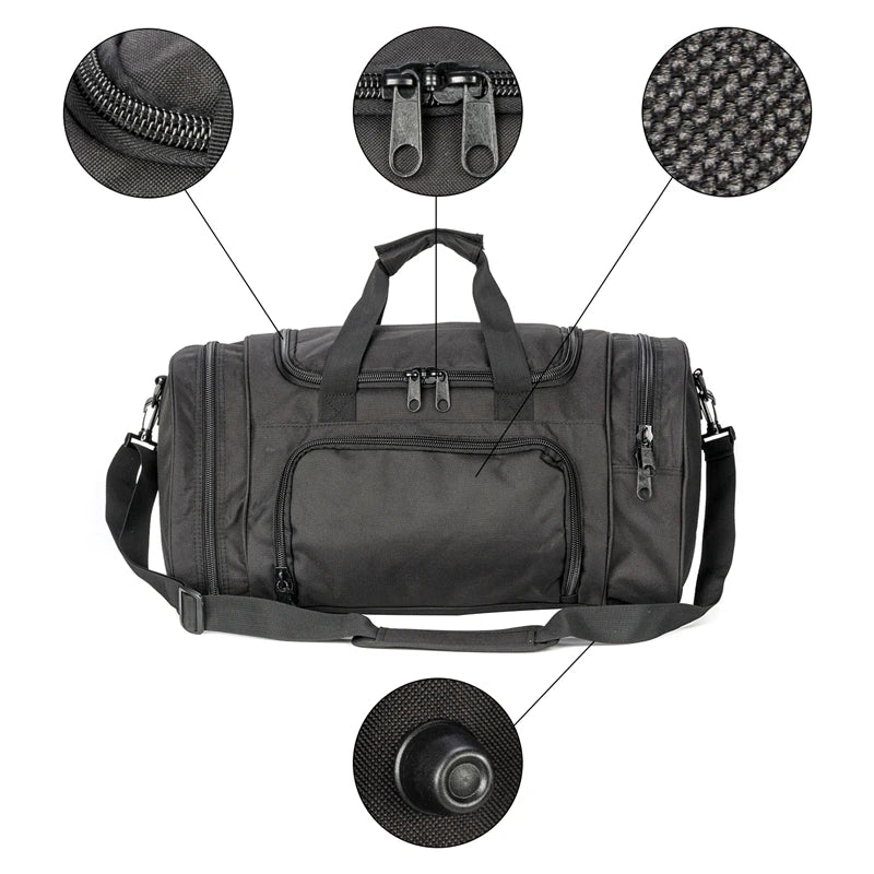 Military Travel Duffle Bag with Shoe Compartment