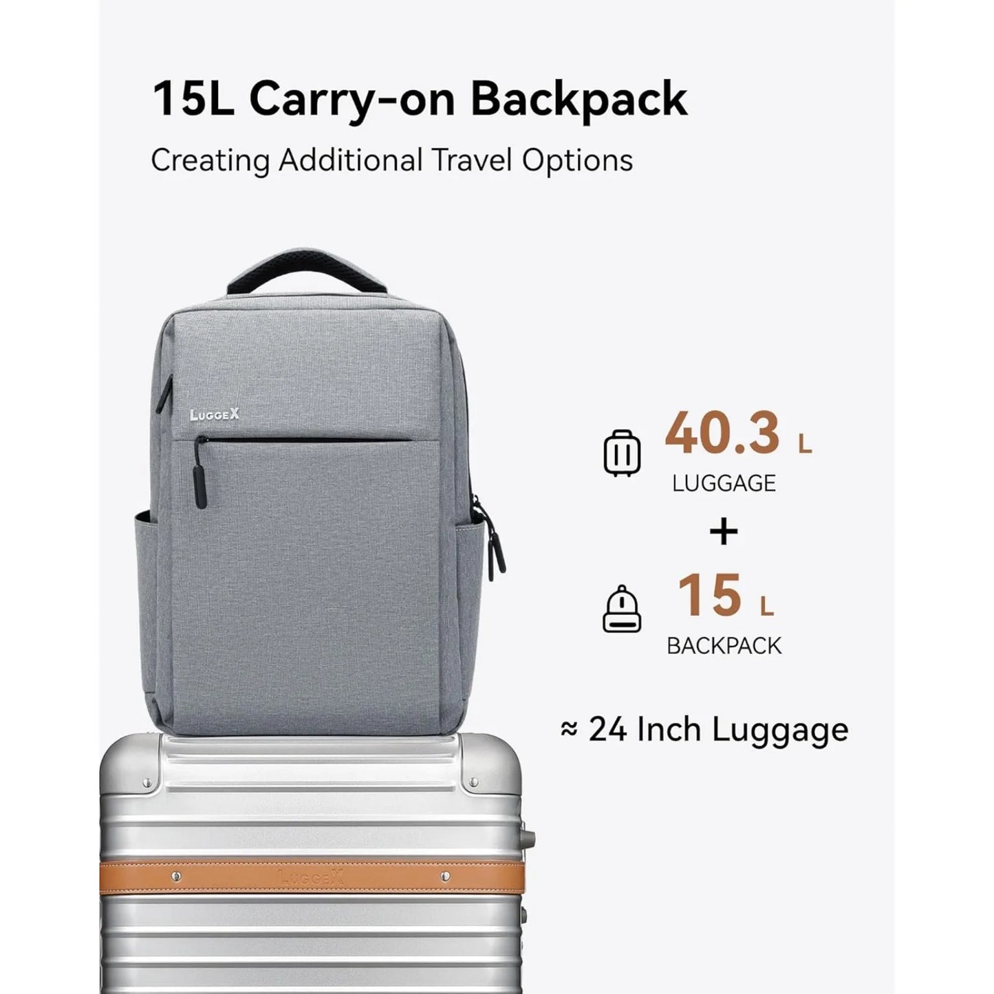 Aluminum Carry On Luggage with USB Port Wheels