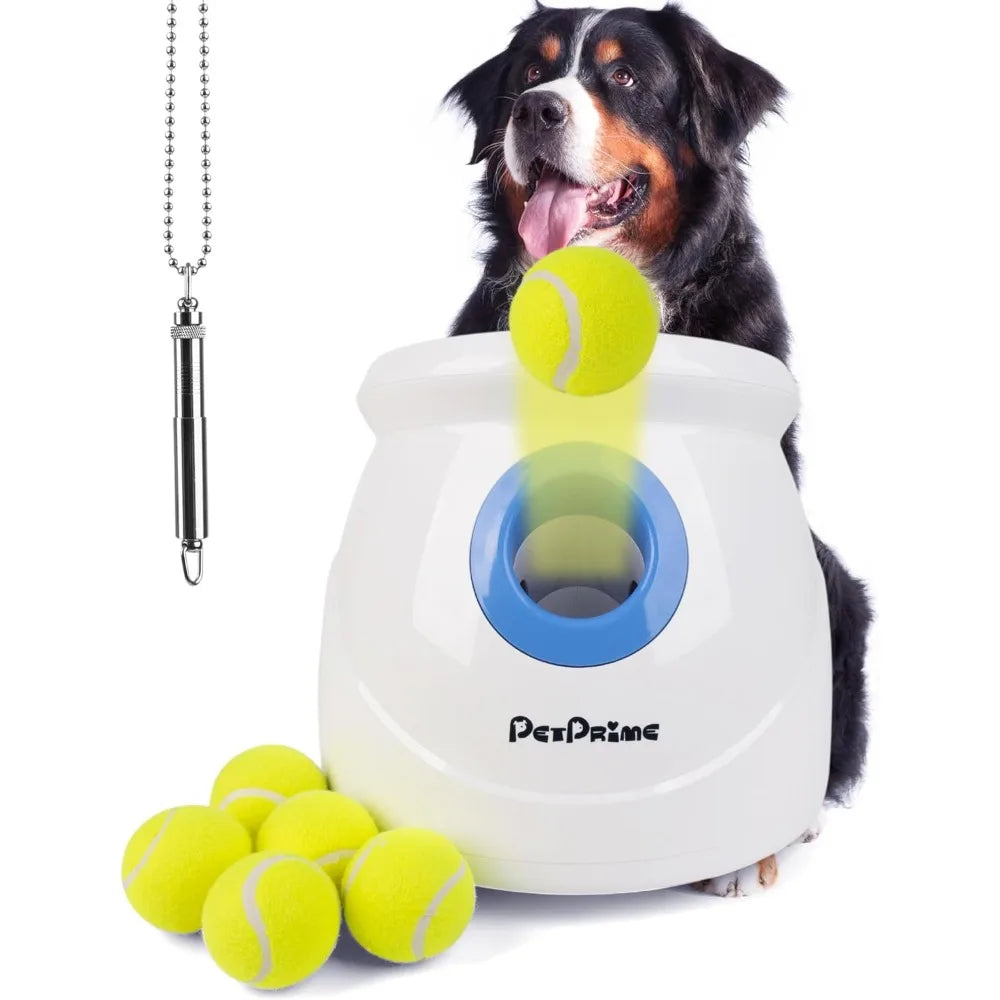 Automatic Dog Ball Launcher Adjustable Distance 10-40ft Interactive Toy