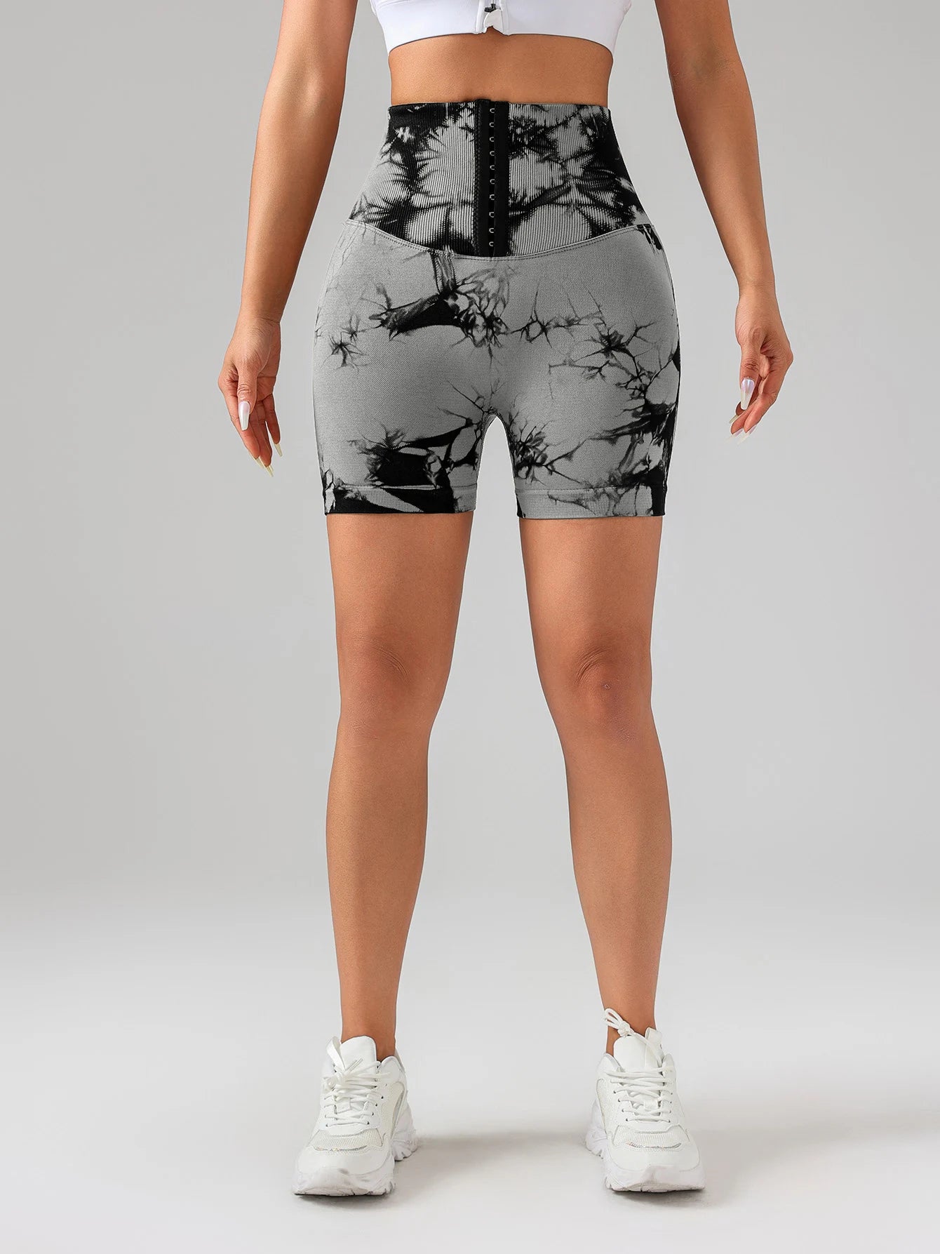 High Waist Tie Dye Butt Lift Yoga and Fitness Shorts for Women