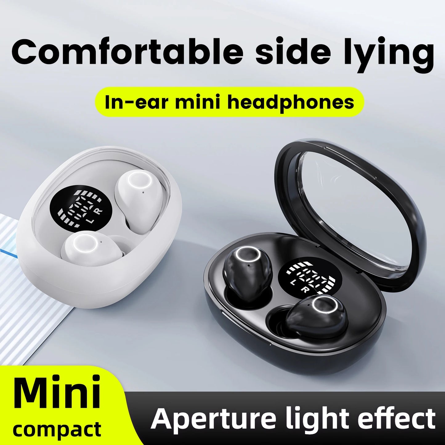 Invisible Wireless Sleep Earbuds Tiny Bluetooth Headset with Mic