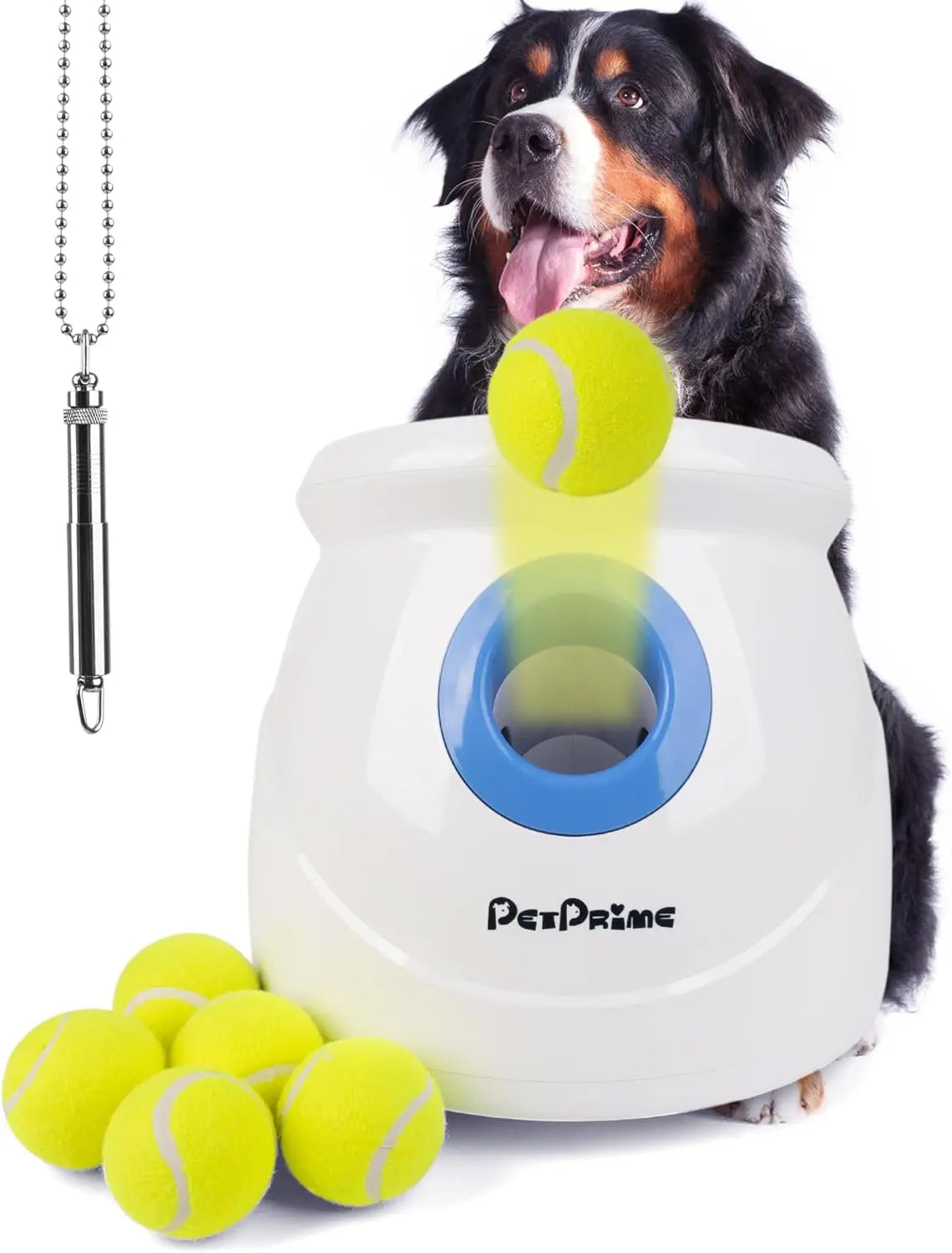 Automatic Dog Ball Launcher Adjustable Distance 10-40ft Interactive Toy