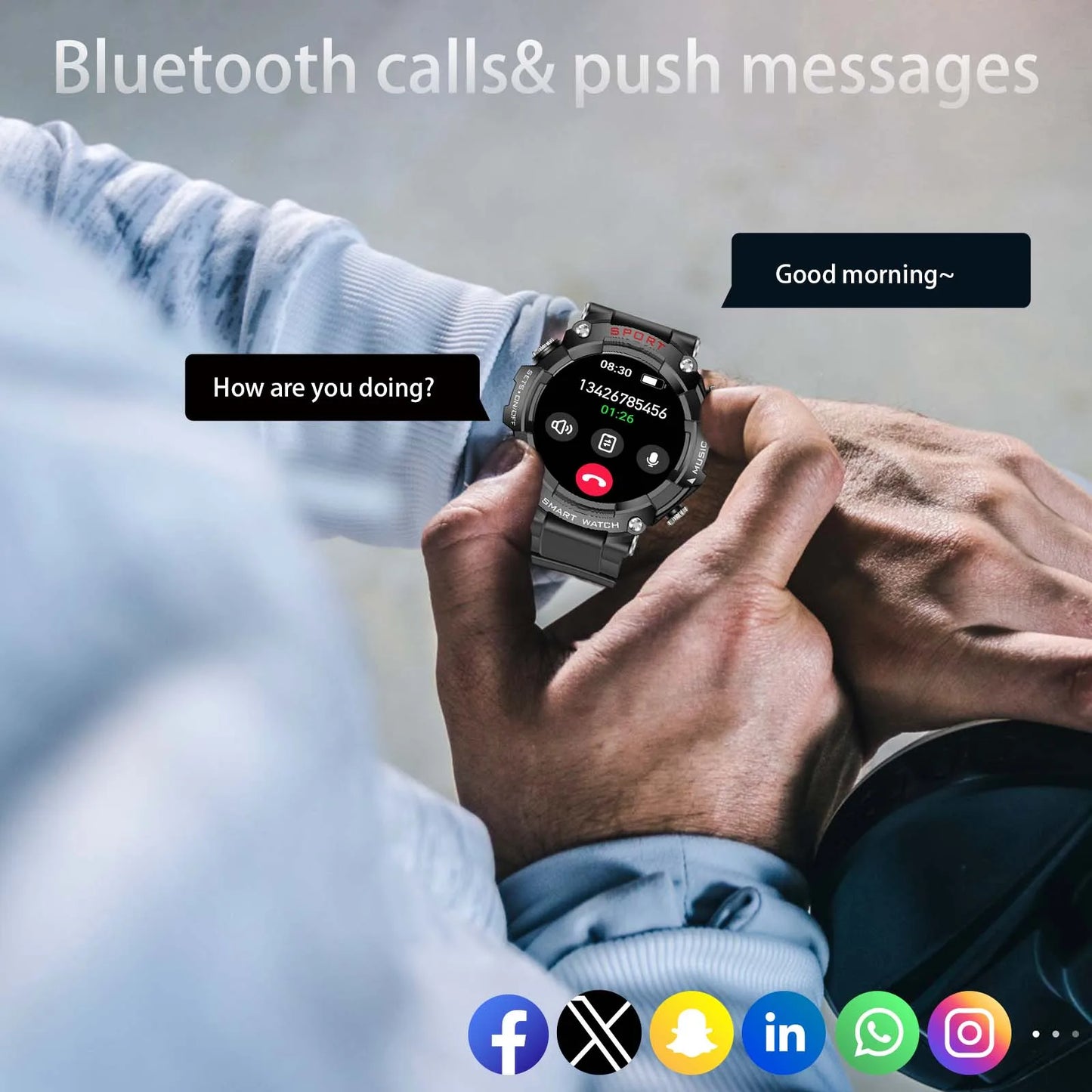 EIGIIS Smart Watch with AMOLED Display and Bluetooth Earbuds