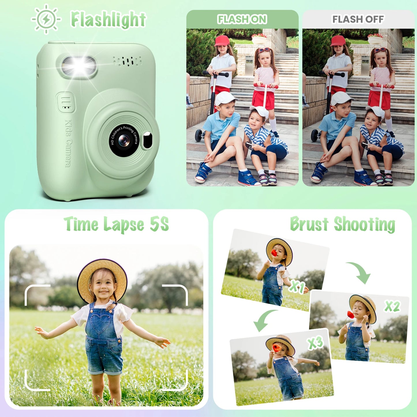 Kids Instant Print Digital Camera 1080P