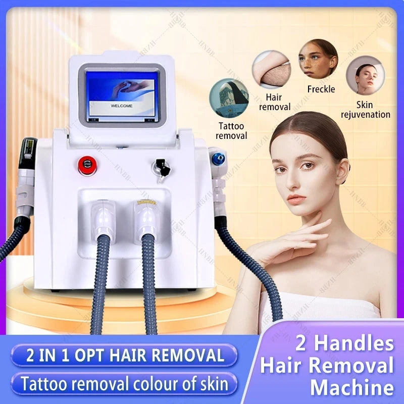 2-in-1 IPL & Nd YAG Laser Hair Removal and Skin Rejuvenation Machine
