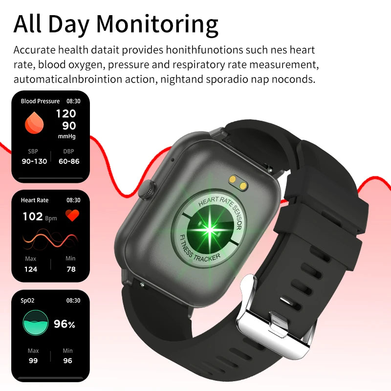 Waterproof Smart Watch Bluetooth Calling Voice Assistant 100 Plus Sports Modes