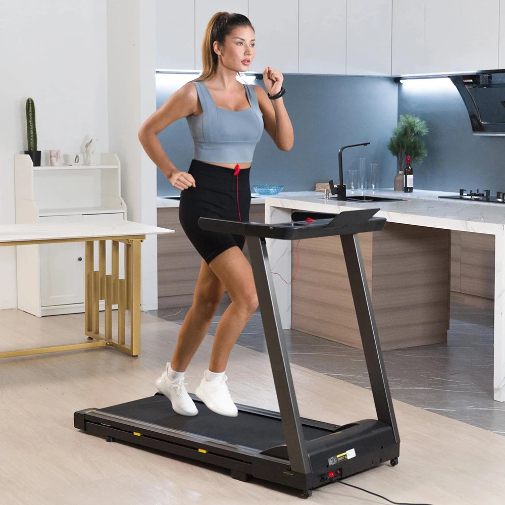 3.0HP Foldable Electric Treadmill with Remote Control and App Monitoring for Home Use 300 lbs Capacity
