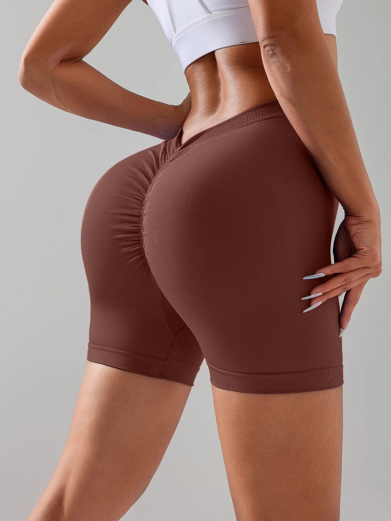 3 Pack V High Waisted Yoga Fitness Shorts for Women Moisture Wicking and Stretchy