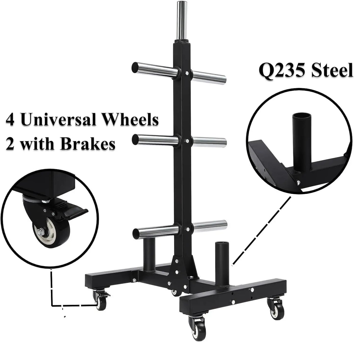 Heavy Duty Movable Weight Plate Storage Rack