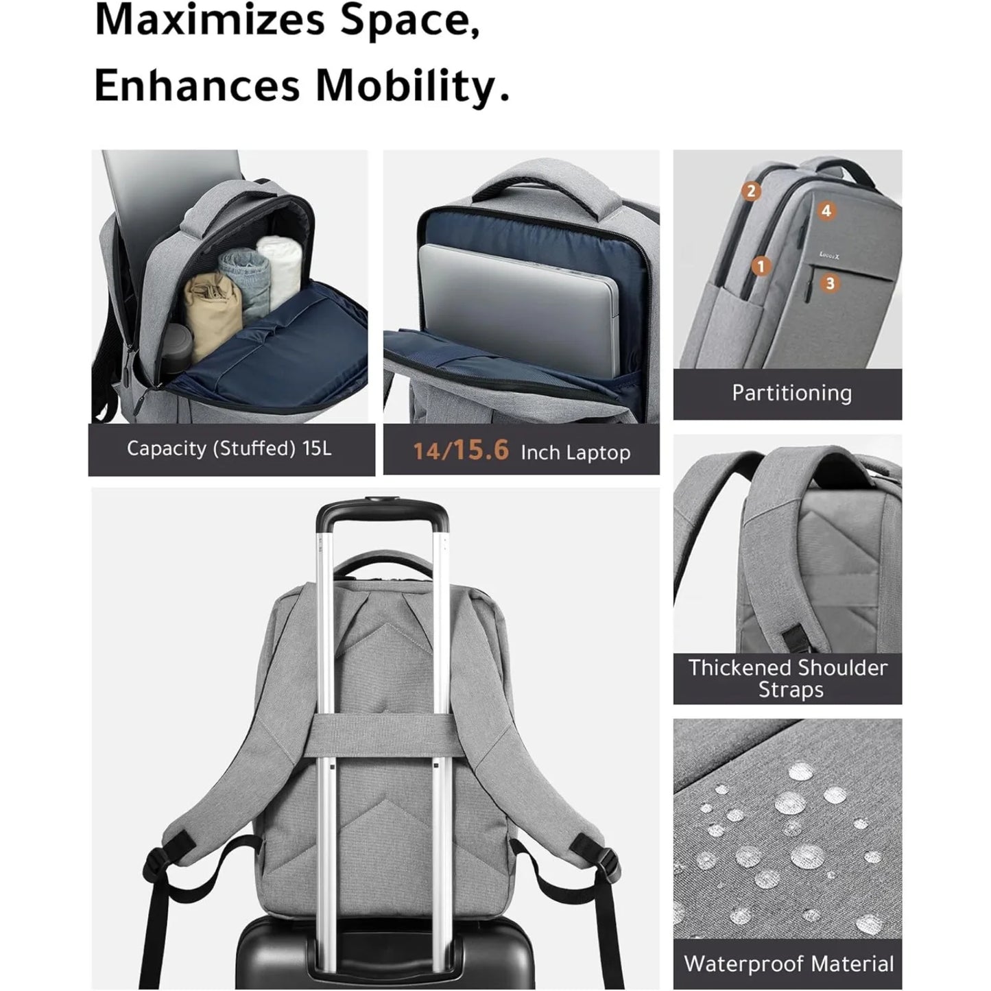 Aluminum Carry On Luggage with USB Port Wheels