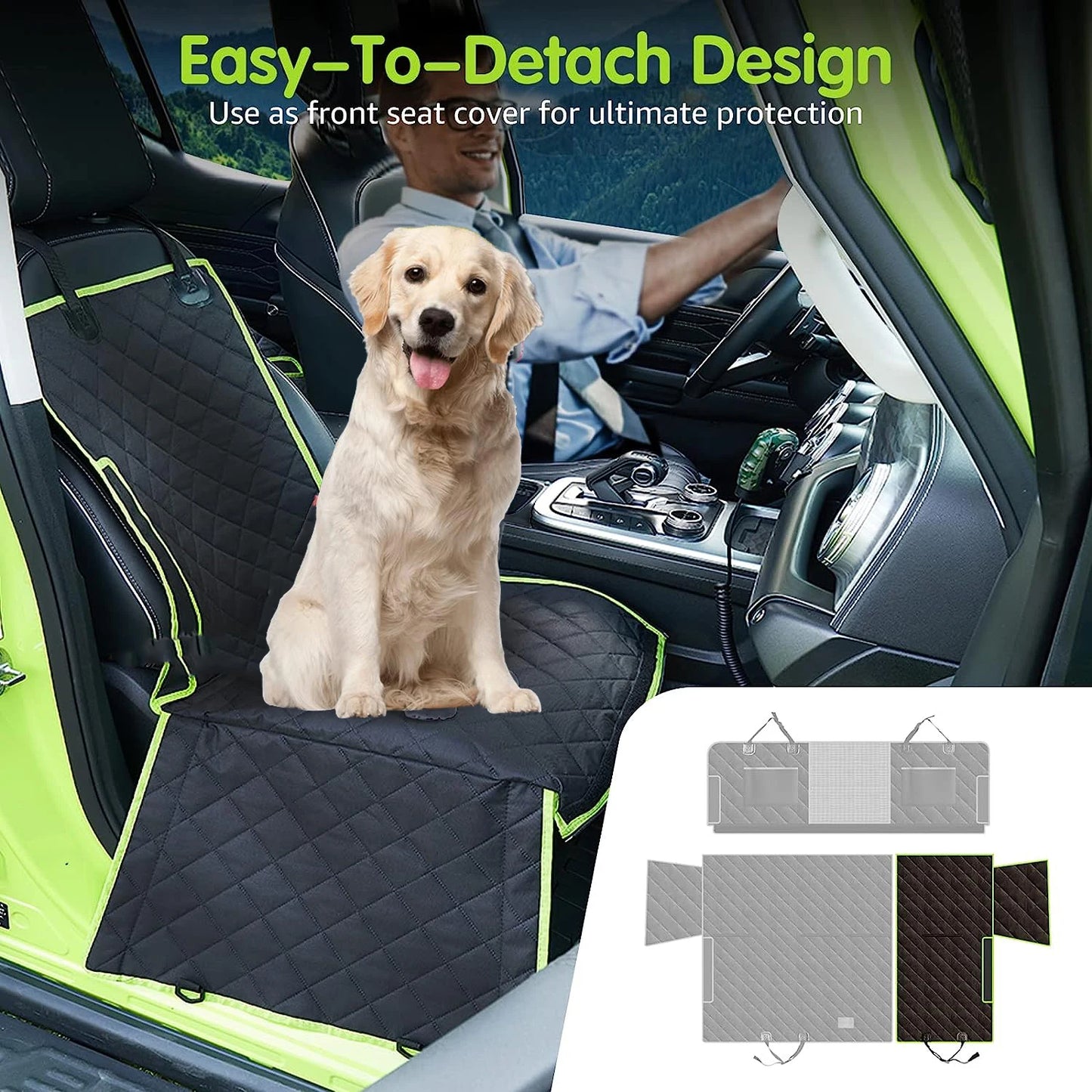 Pet Car Seat Cushion Waterproof Washable 6 in 1 Design