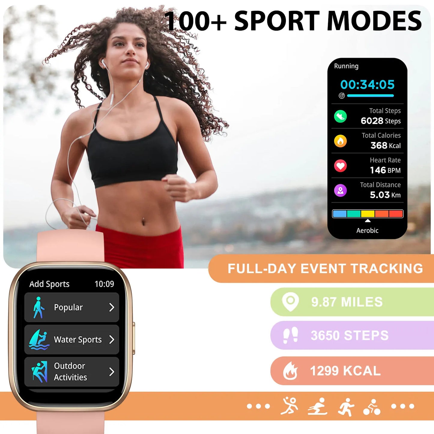Outdoor Sports Smartwatch with Bluetooth Calling
