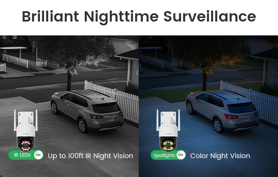 4K WiFi 6 Security Camera System with 8CH NVR and Pan Tilt Cameras