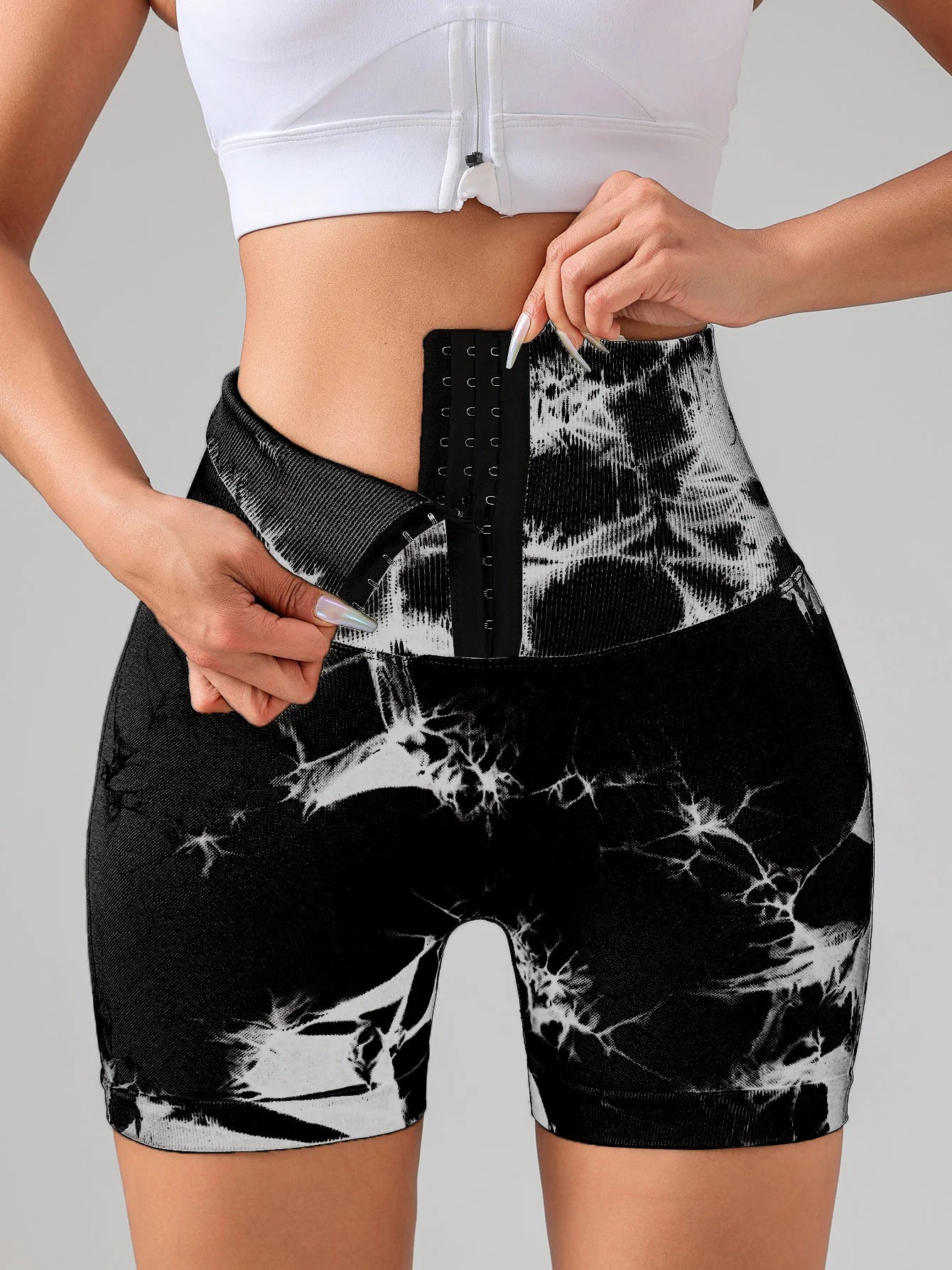 High Waist Tie Dye Butt Lift Yoga and Fitness Shorts for Women